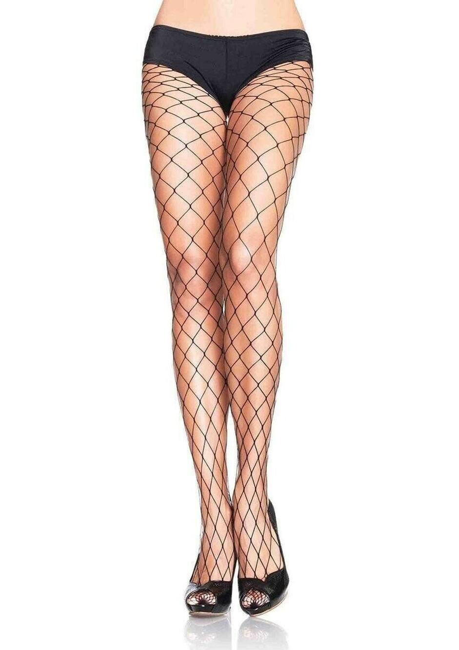 PURPLE Fence Net Pantyhose Leg Avenue 9905 NEW Fishnets